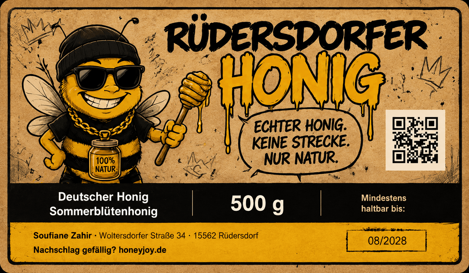 Rüdersdorfer Honig Etikett: Dein Honig-Dealer des Vertrauens